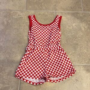 GAP Red and White Checkered Kids Romper